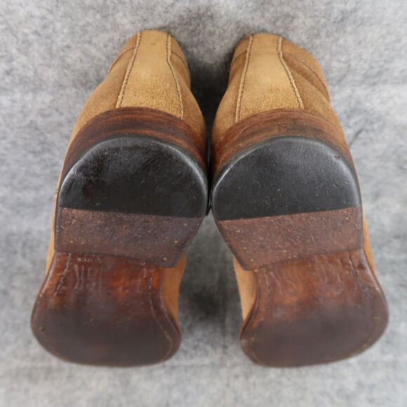 JD Fisk Shoes Mens 8 Boots Leather Casual Classic Brown Derby Chukka Lace Up Mid - Picture 10 of 15